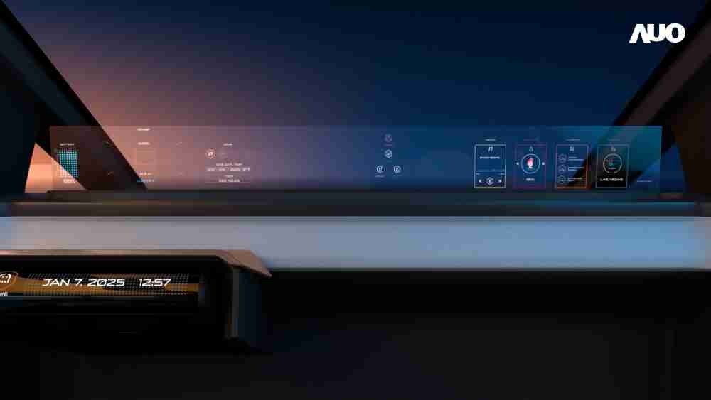 2468BET无界透明显示接口(Horizon Image Glass)透过车运算方案整合仪表板、、、中控台及副驾显示器，，一体式全景呈现，，，提供乘用者清晰的前方视野、、行车必要信息与娱乐功能